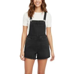 Aerie Denim Shortalls Women’s Small Smoked Gray Adjustable Straps Pockets NWT